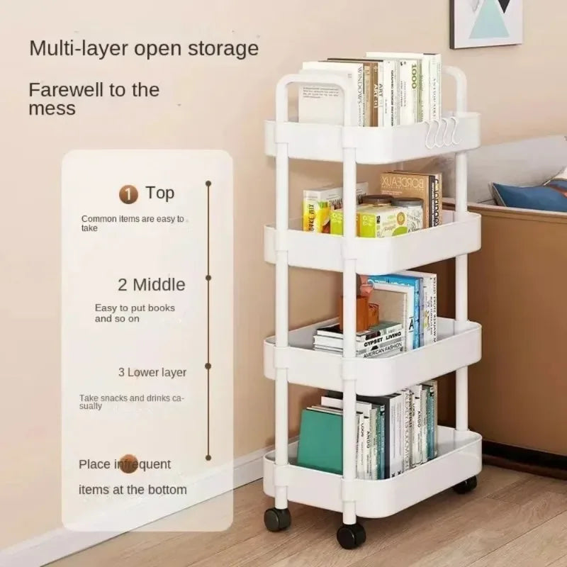 Multi-Layer Movable Storage Cart