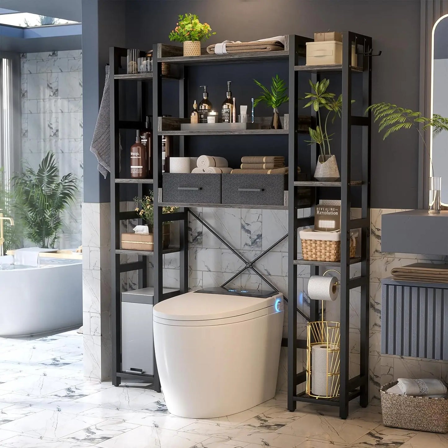 Over Toilet Bathroom Storage Rack