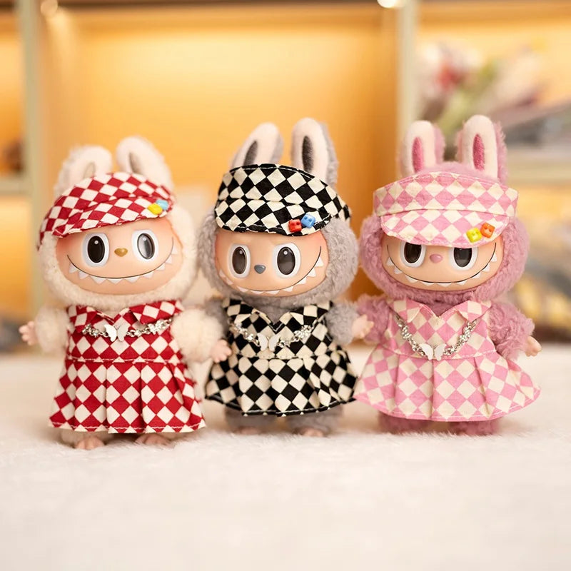 Yoocour Labubu Checkerboard Tennis Outfit