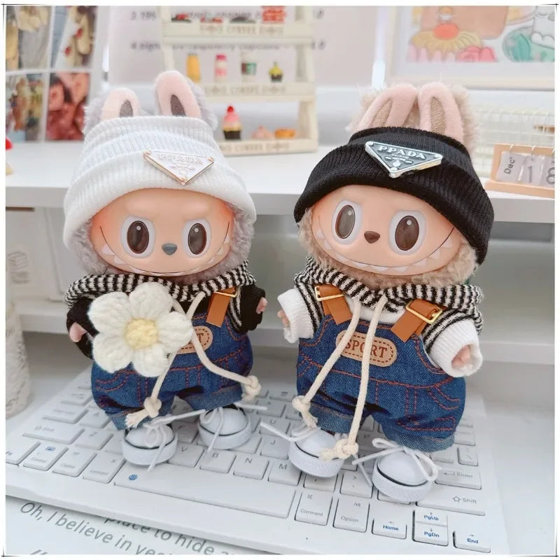 Labubu Denim Hoodie Outfit Set