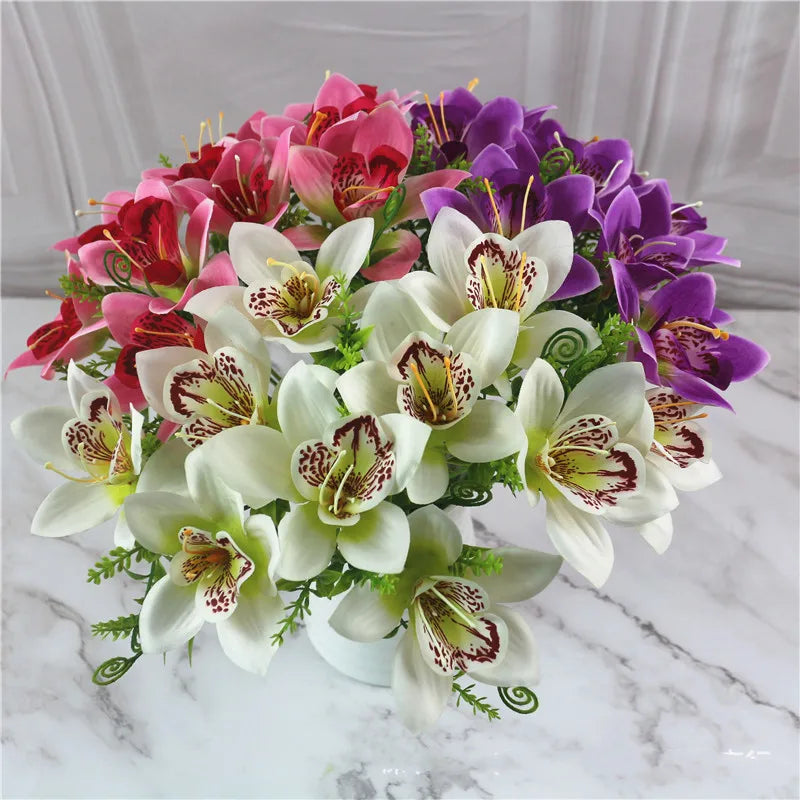 Artificial White Orchid Bouquet