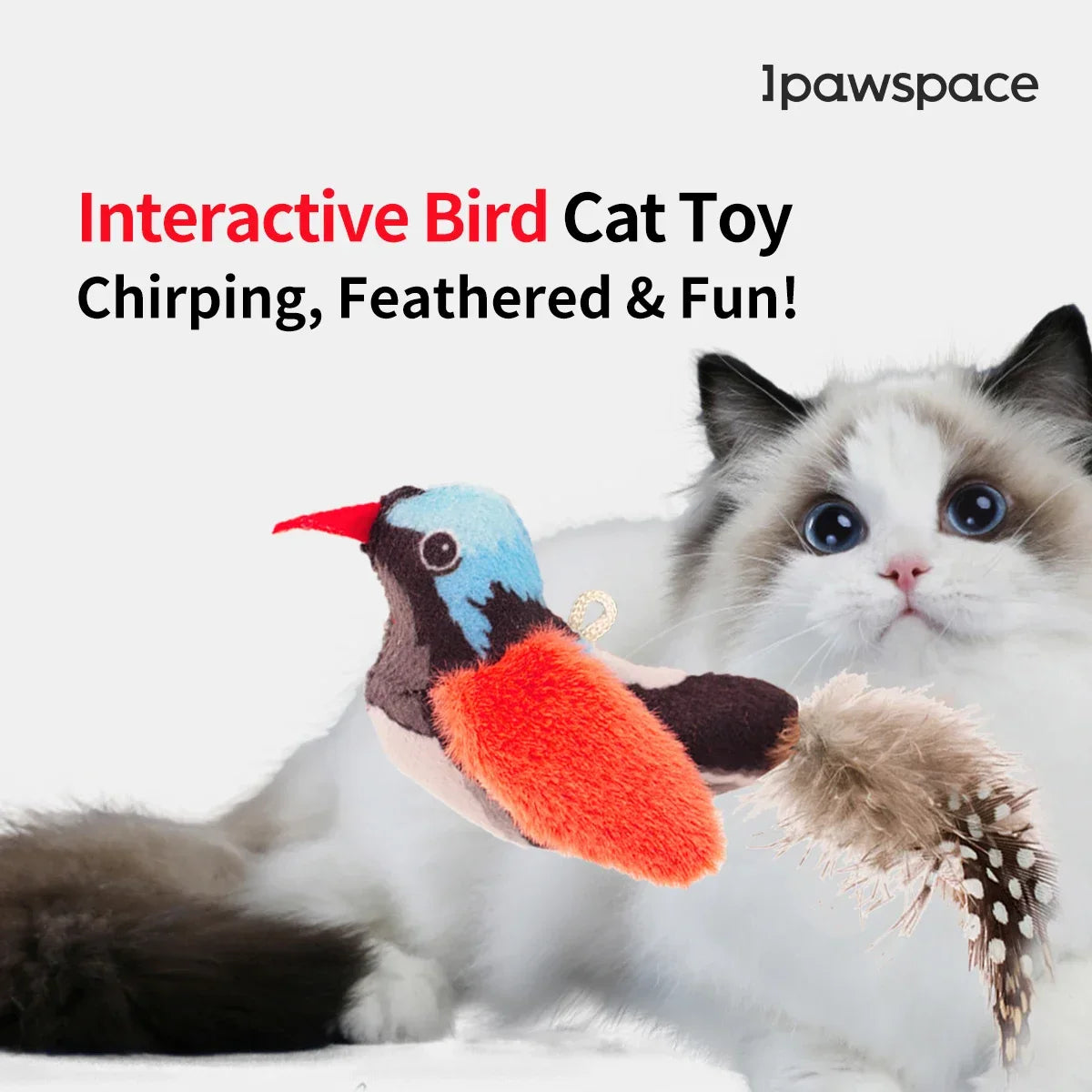 Realistic Chirping Bird Cat Toy