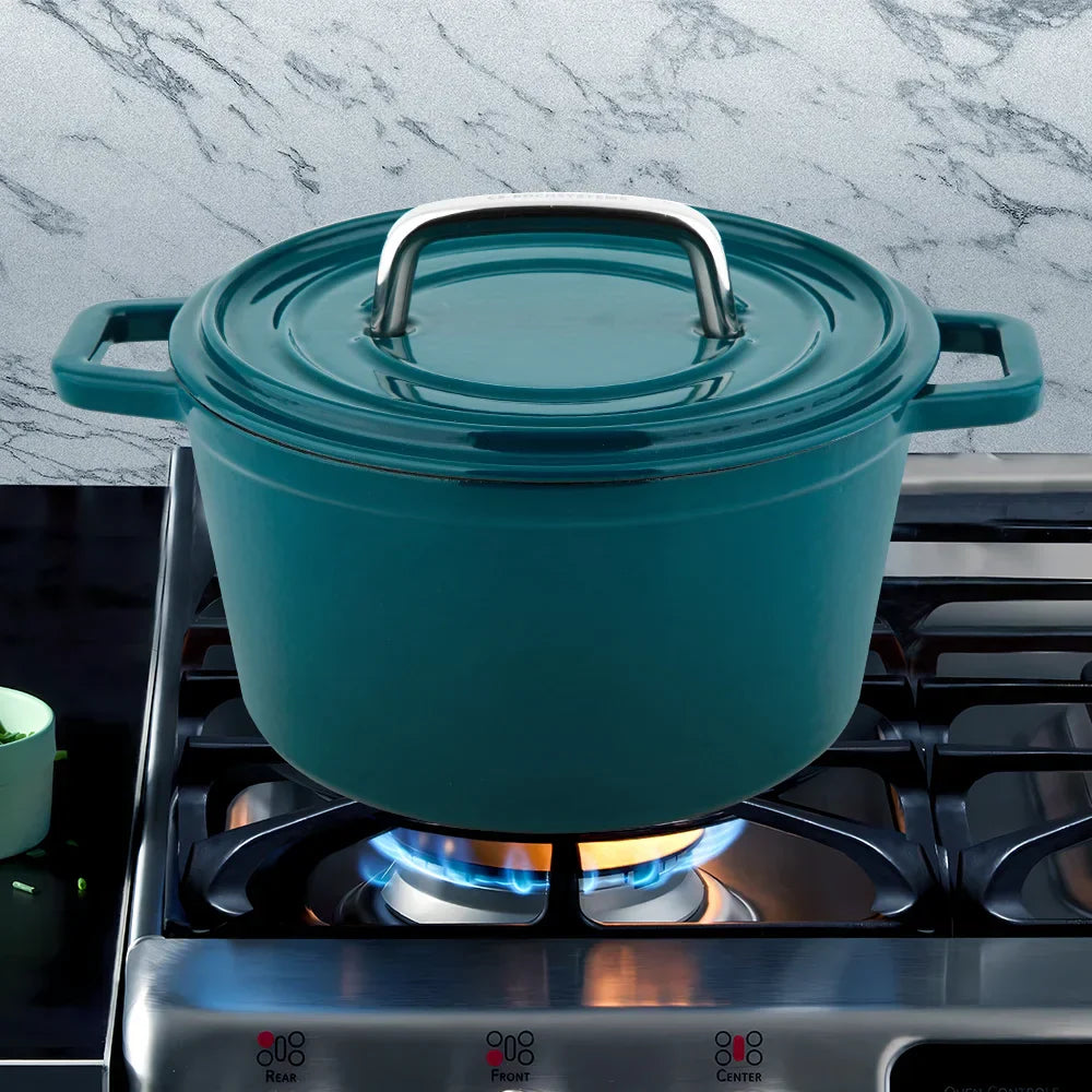 Blue Enamel Cast Iron Dutch Oven