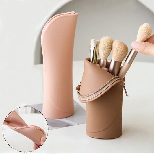 Silicone Vertical Makeup Brush Bag