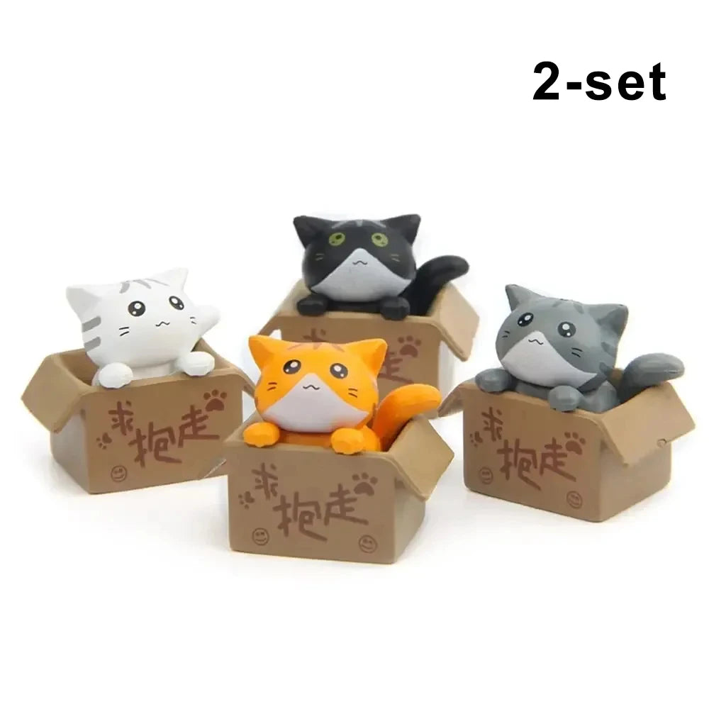 Mini Cat Figurines Home Decor