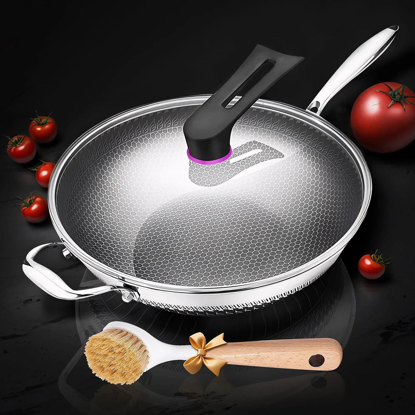 Honeycomb Nonstick Stainless Skillet