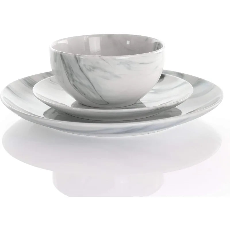 Black & White Marble Dinnerware