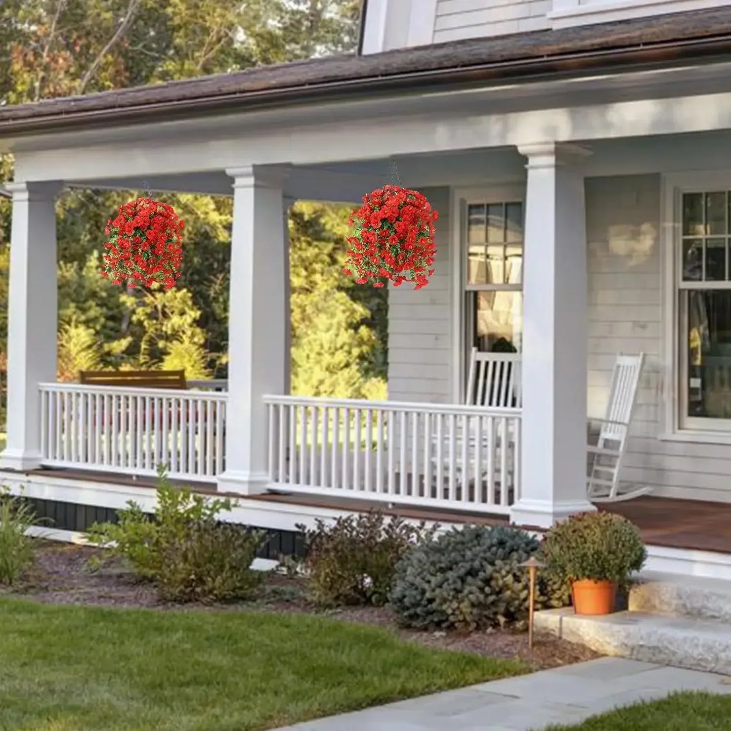Artificial Morning Glory & Eucalyptus