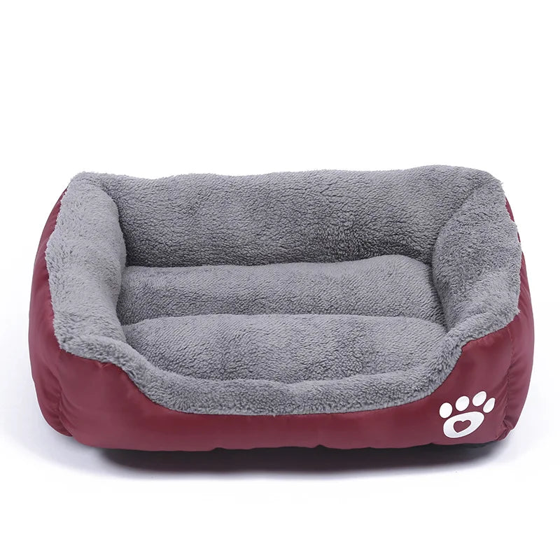 Large Square Plush Dog Bed
