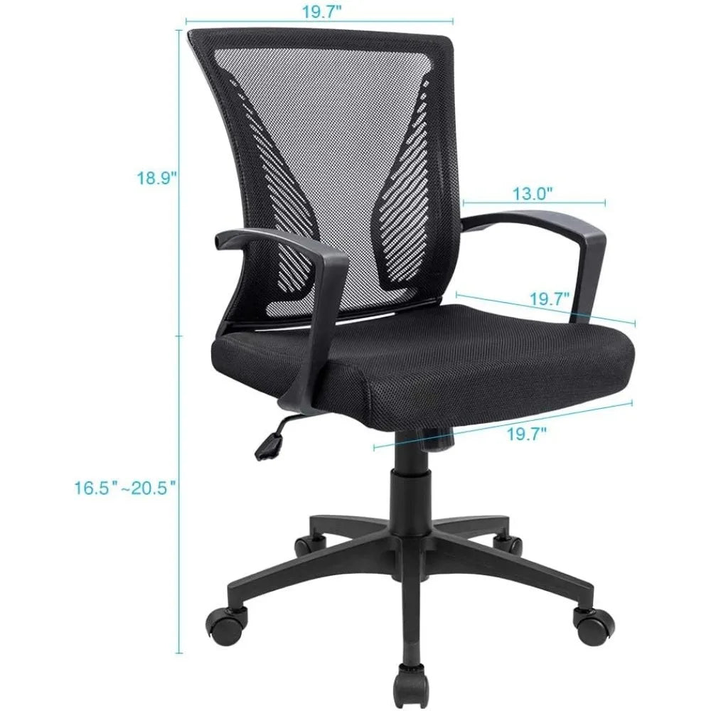 Ergonomic Mesh Mid-Back Chair