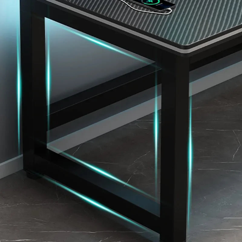 OLOEY European Black Metal Computer Desk