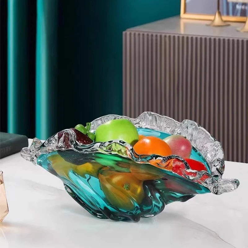 Luxury Blue Glass Vase