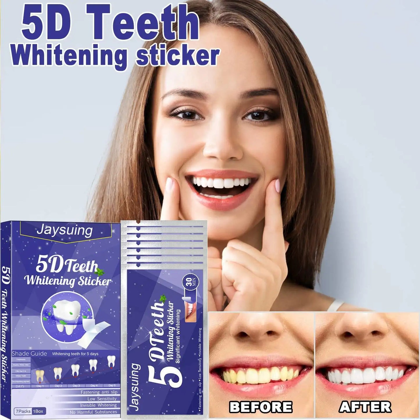 5D Teeth Whitening Gel Strips