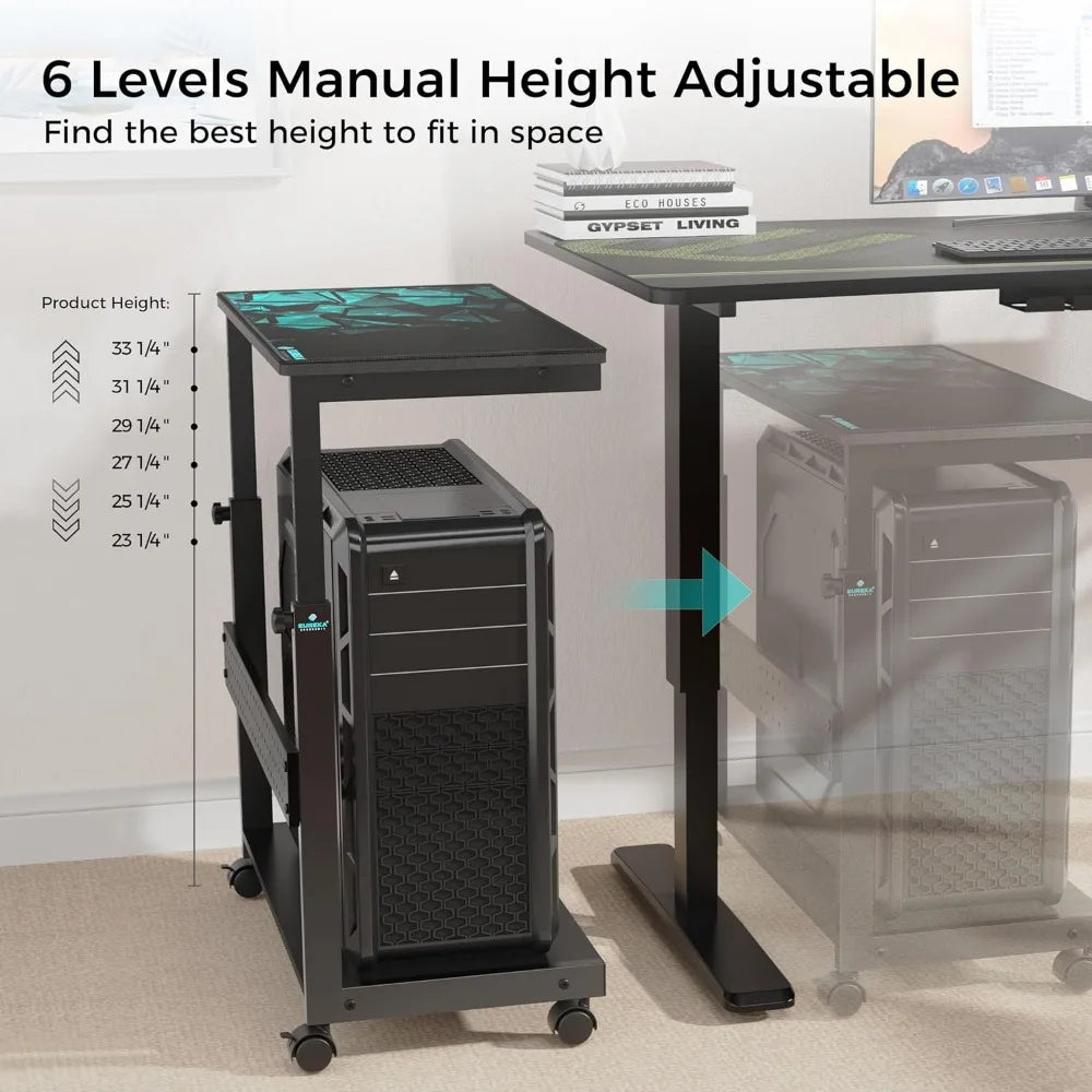 Height Adjustable PC Tower Stand