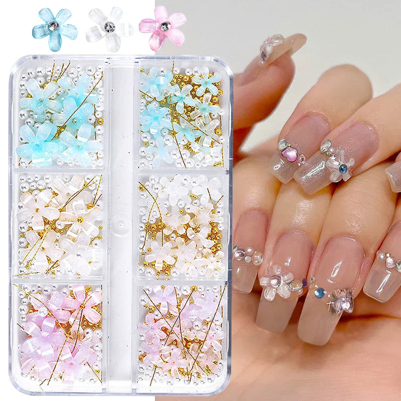 6Grids 3D Nail Art Decorations