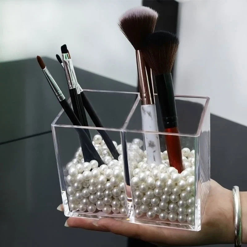 2-Grid Transparent Brush Organizer