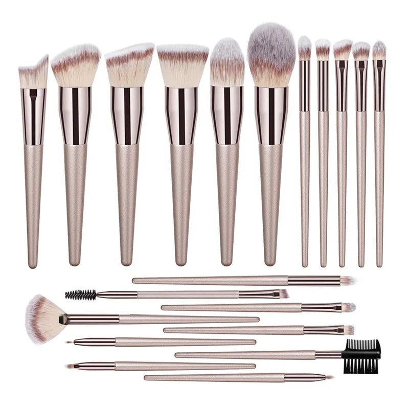 Luxury Hot Champagne Makeup Brush Set