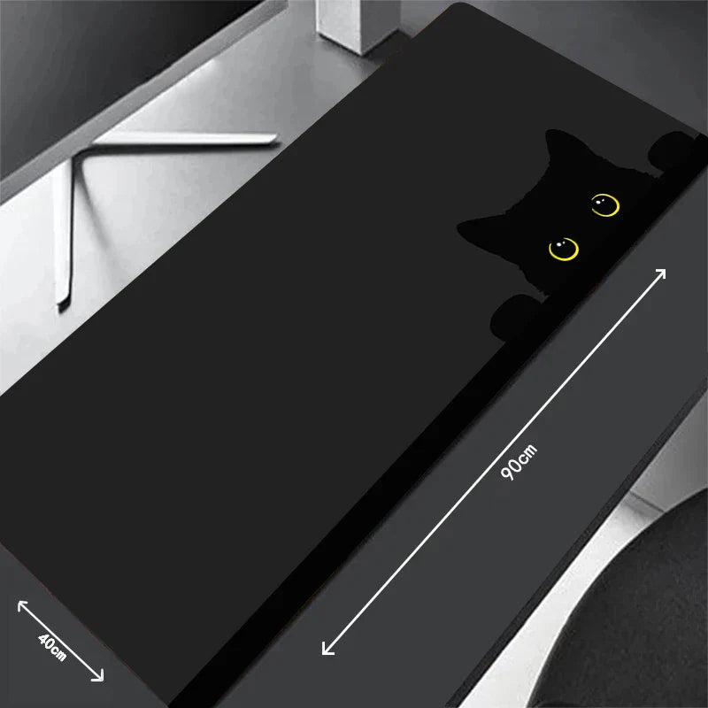 Kawaii Black Kitten Mousepad