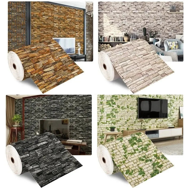 3D Brick Pattern Wall Stickers