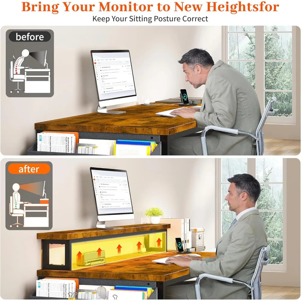 Office Desk with Drawers