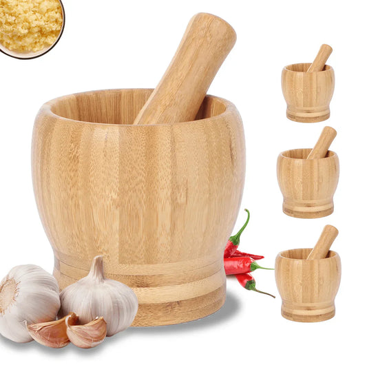 Leeseph Bamboo Mortar Set