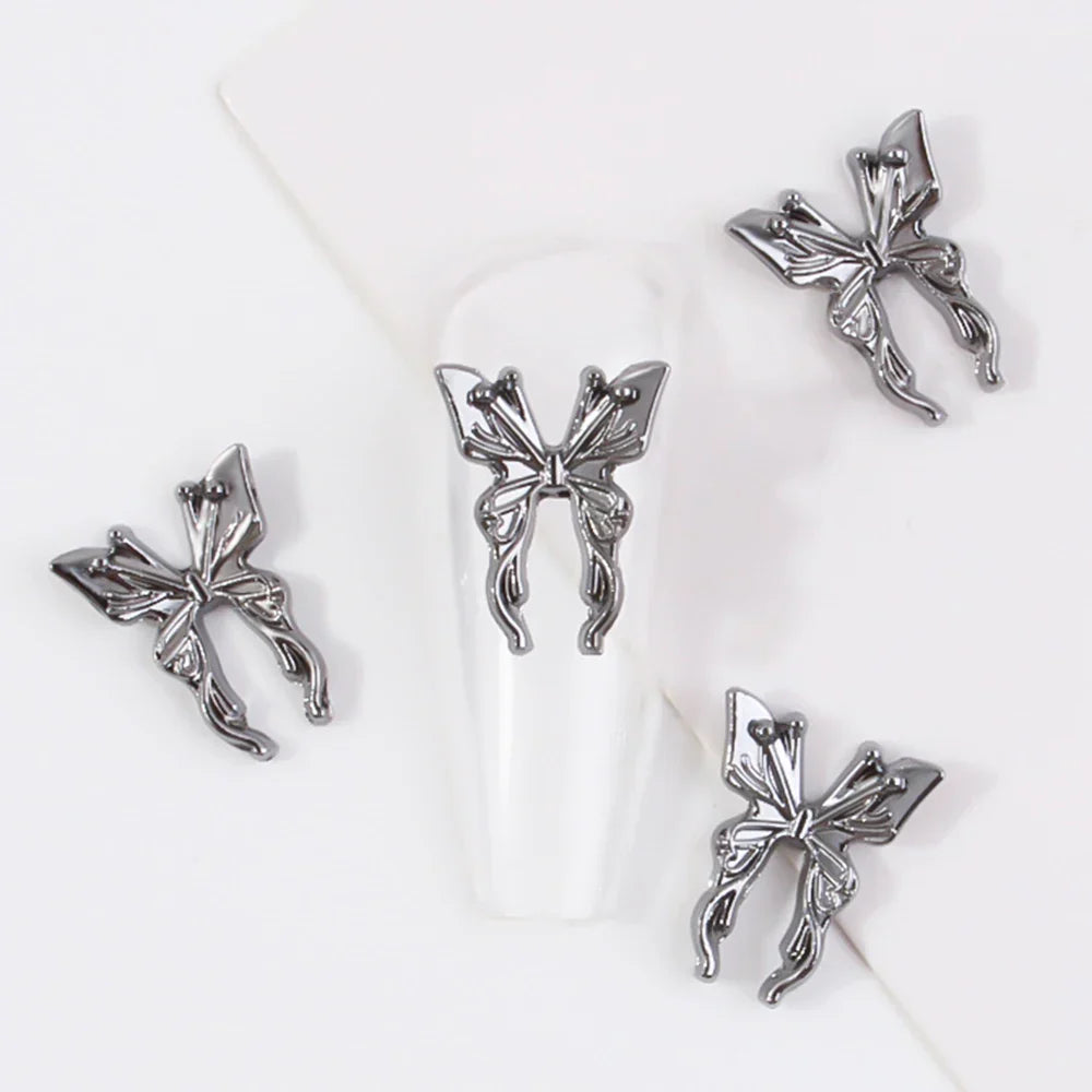 Gold/Silver Butterfly Nail Charms