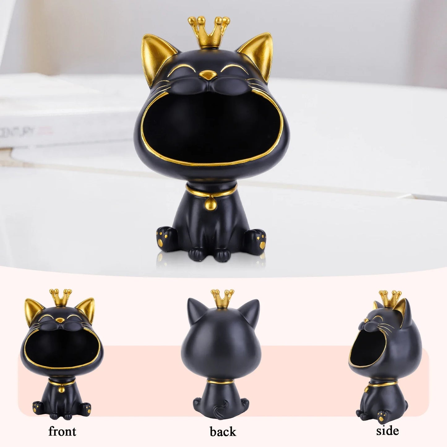 Resin Lucky Cat Storage Box