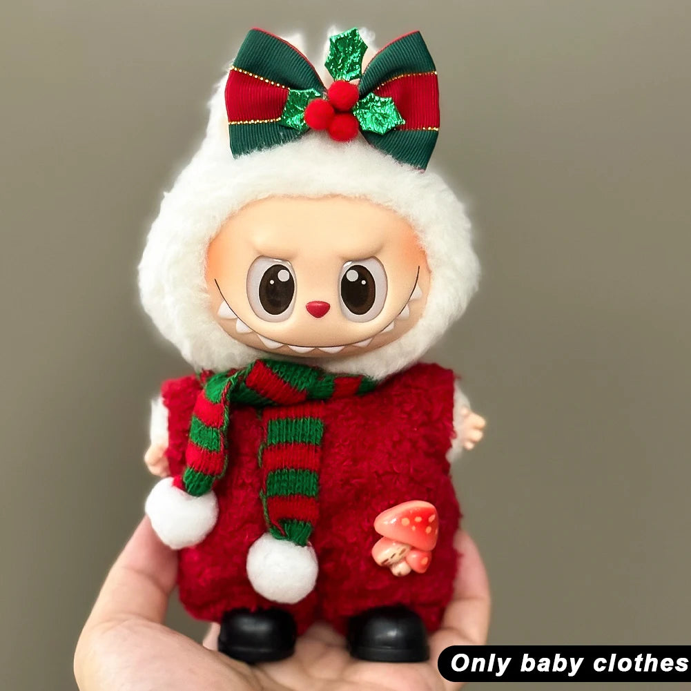 Labubu Plush Christmas Outfit Set