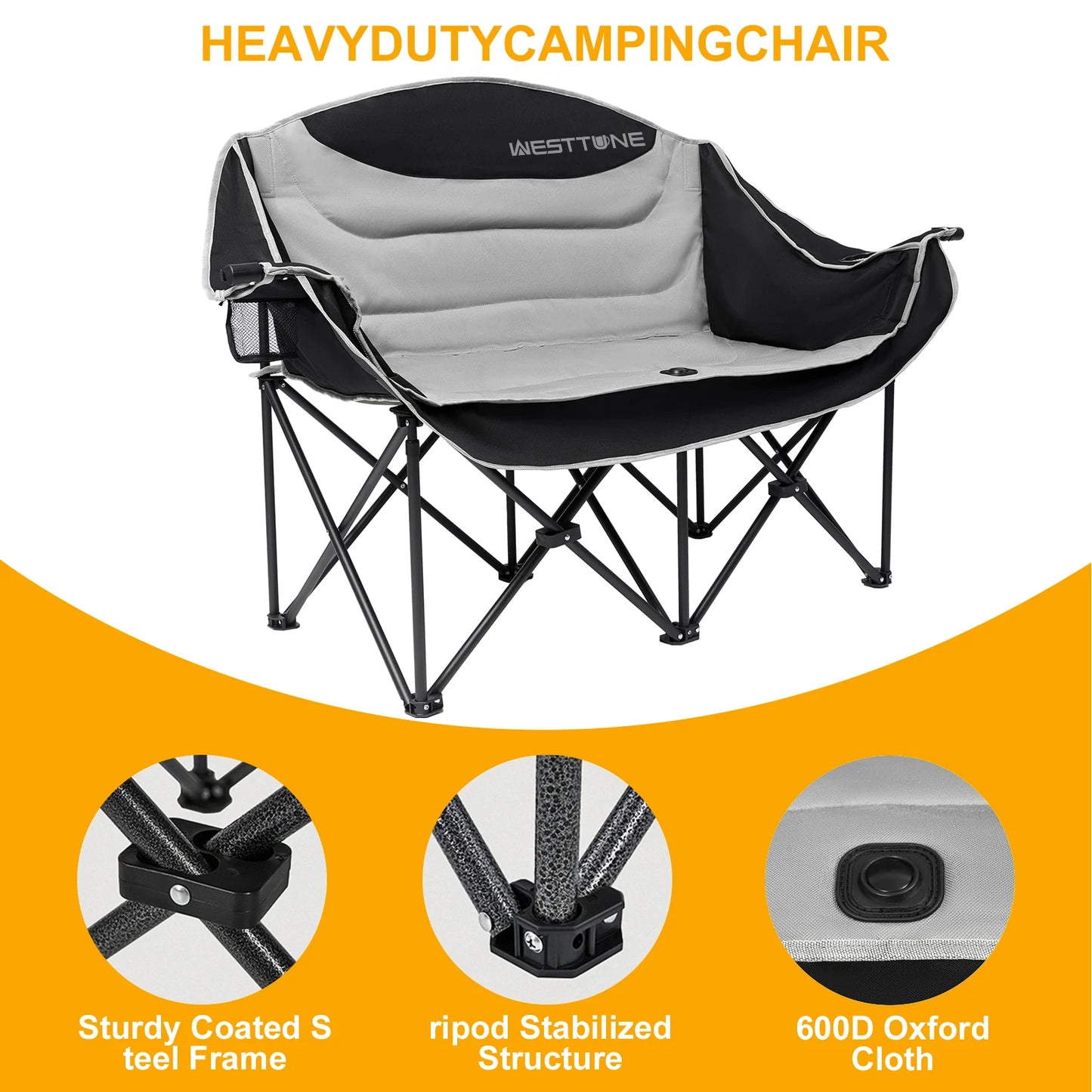 WESTTUNE Oversized Double Camping Chair