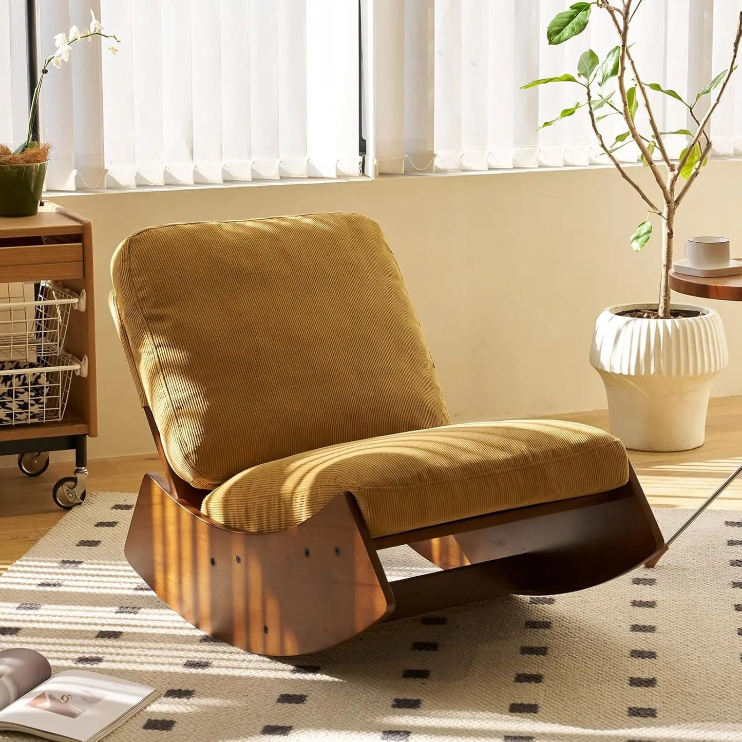 Nursery Corduroy Rocking Accent Chair