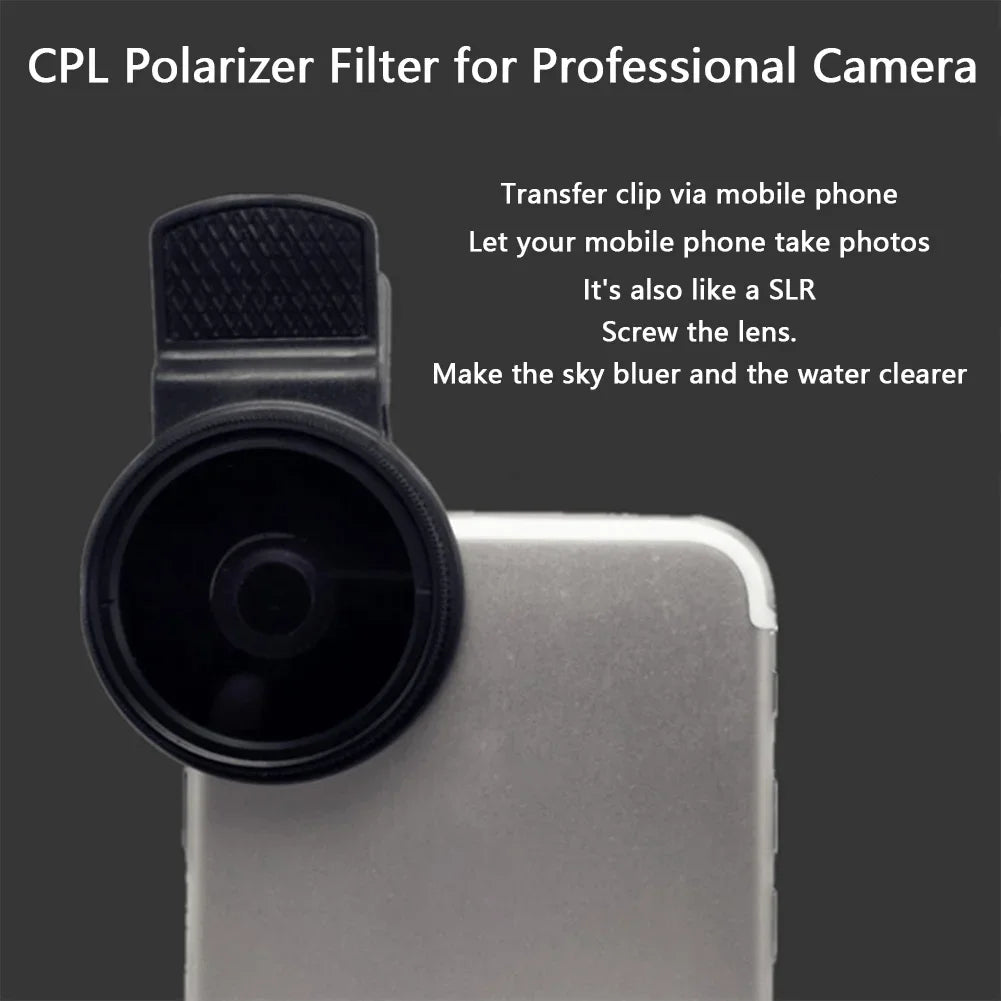 Phone Clip CPL Filter Lens