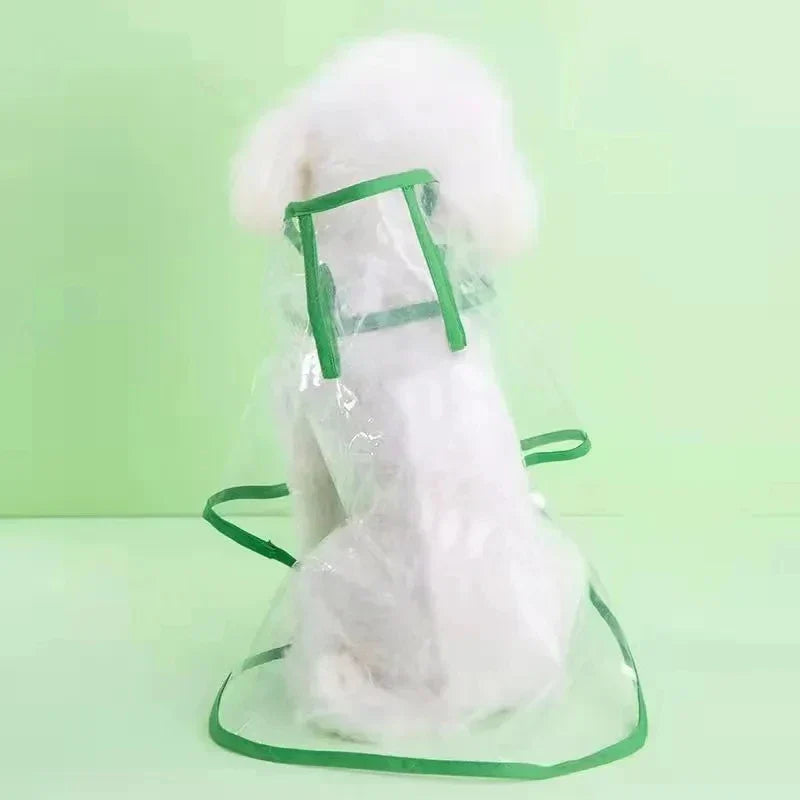 Transparent Waterproof Dog Raincoat