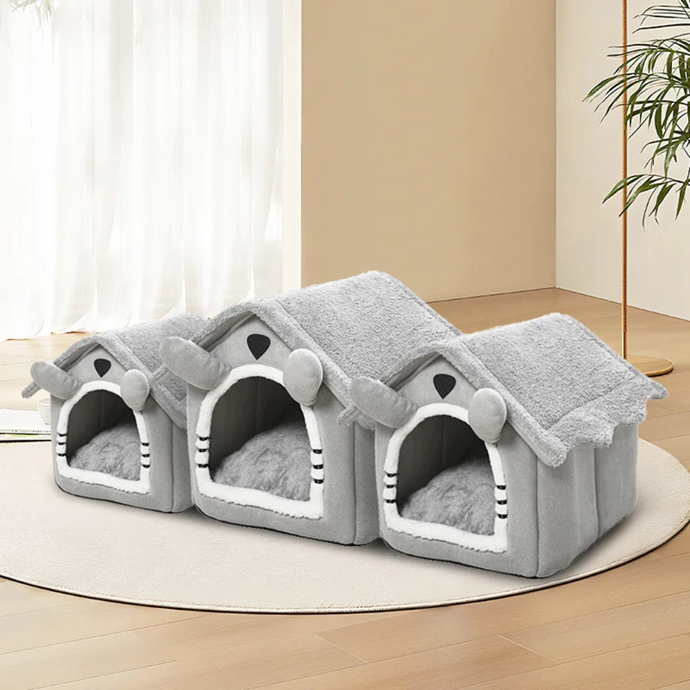 Gray Detachable Semi-Enclosed Pet House