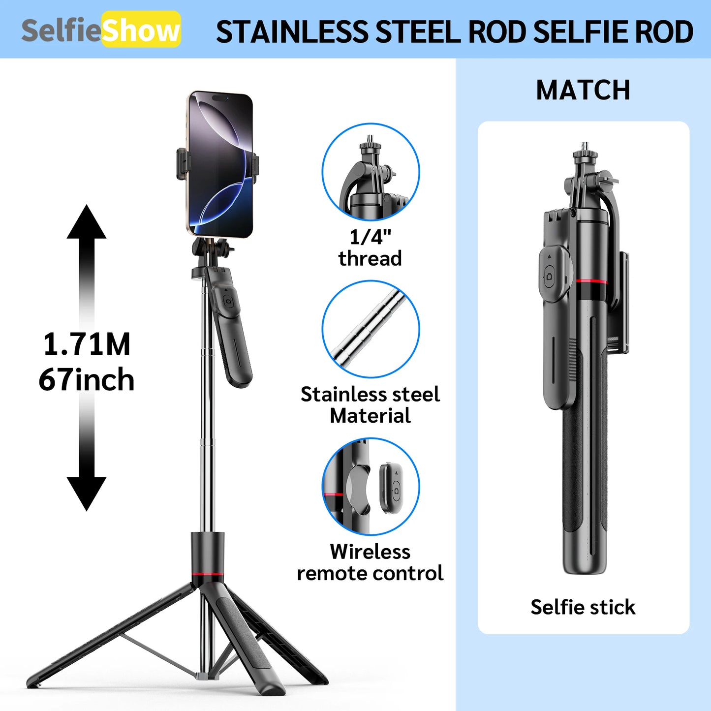 Selfieshow F16 Tripod Stick