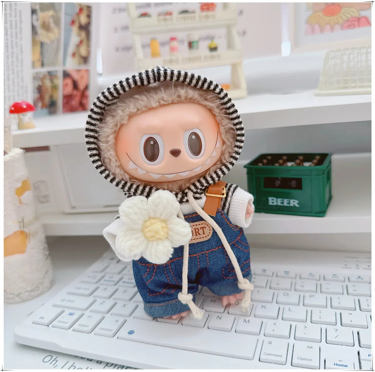 Labubu Denim Hoodie Outfit Set