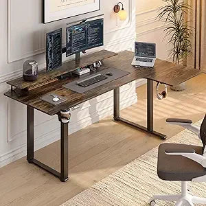 DAFIFY 63x43" Electric L-Shaped Desk