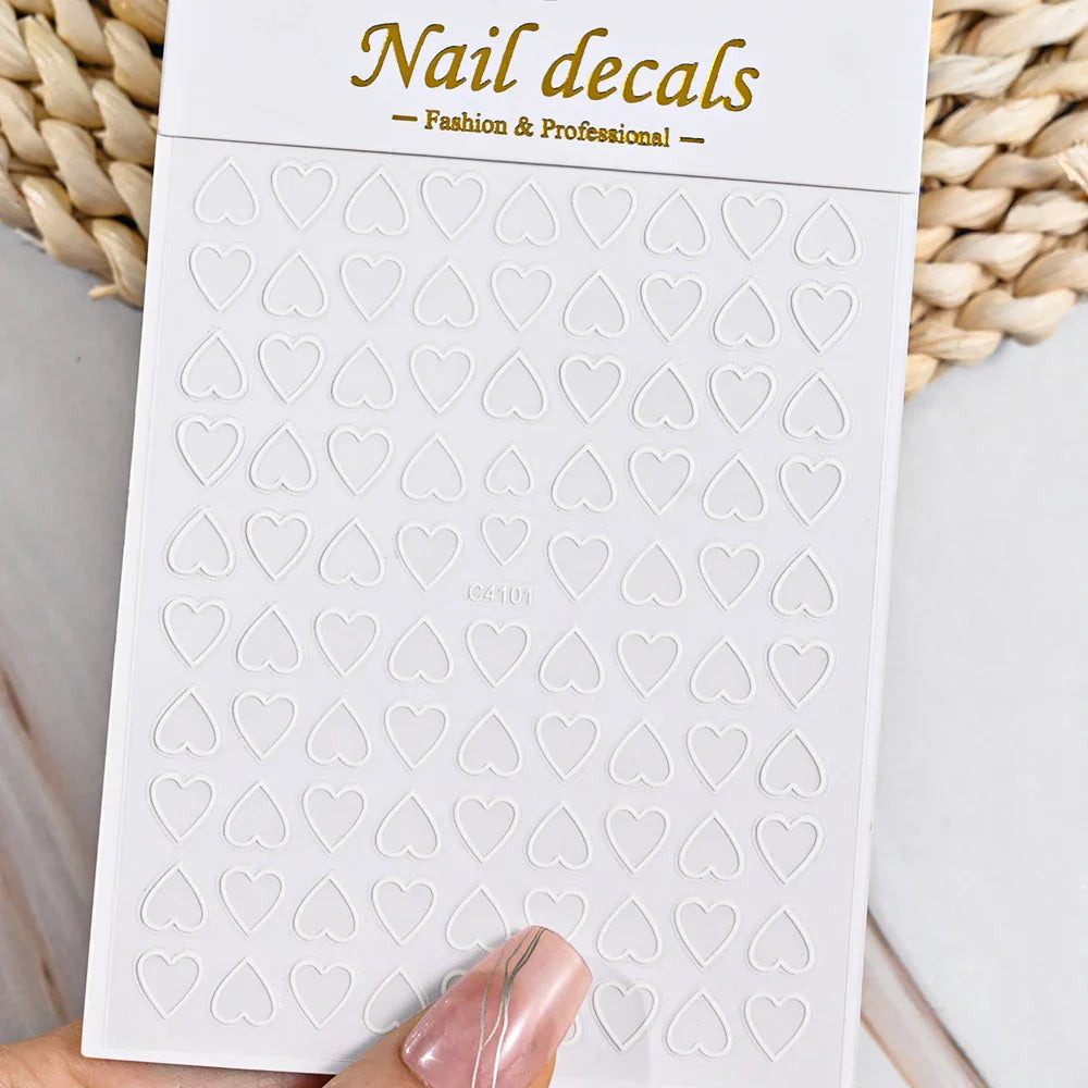 3D Metal Flame Nail Stickers