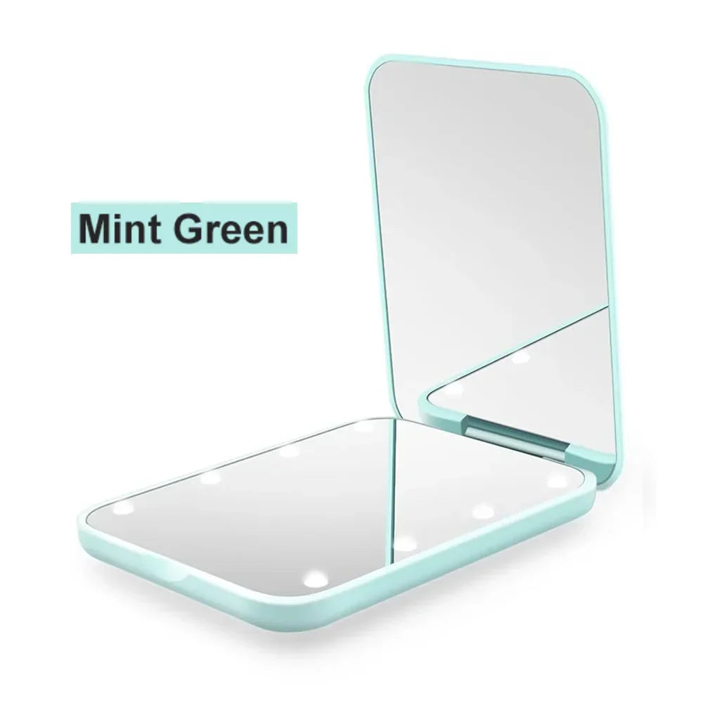 Portable Folding LED Makeup Mirror