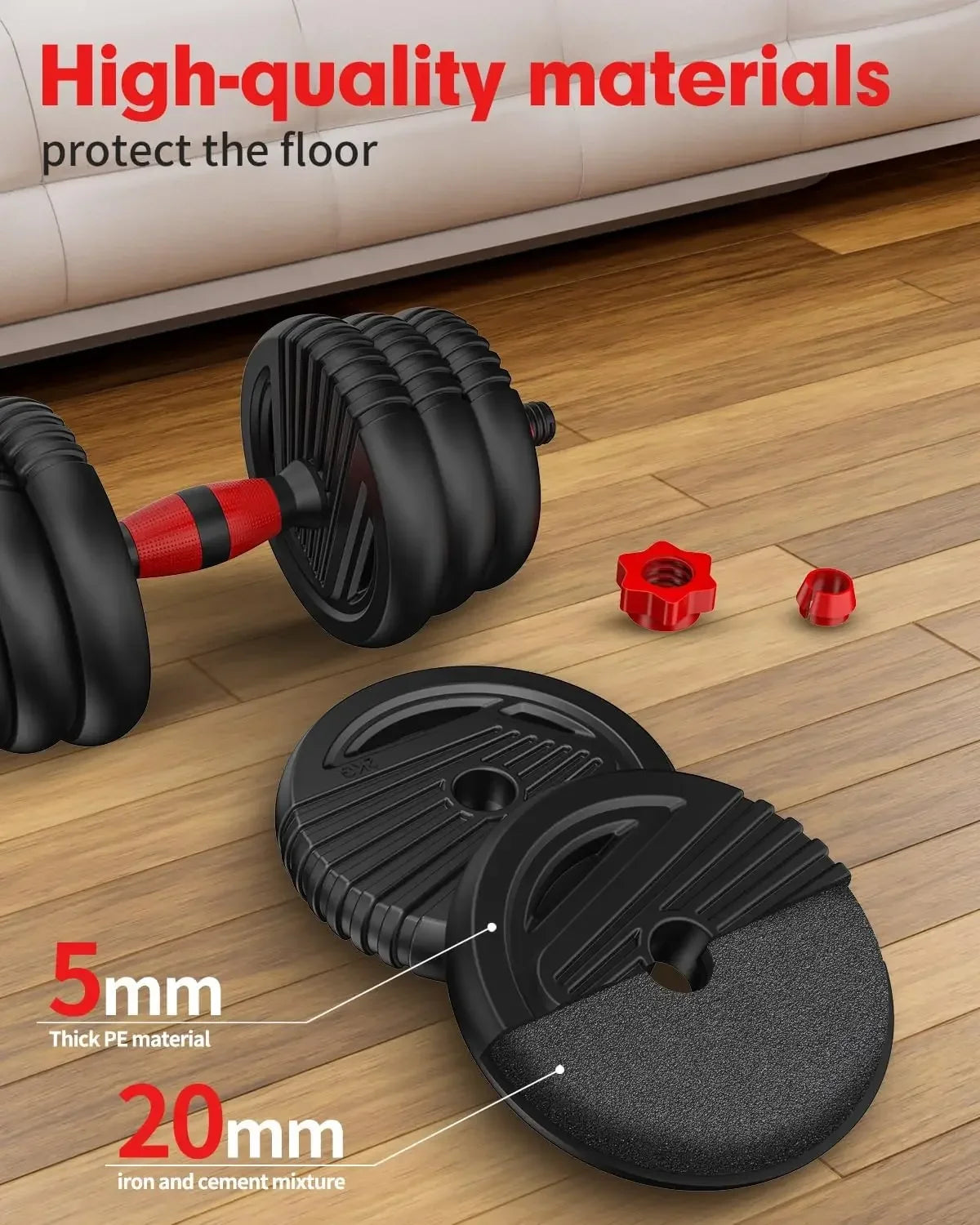 Adjustable 4-in-1 Dumbbell Set