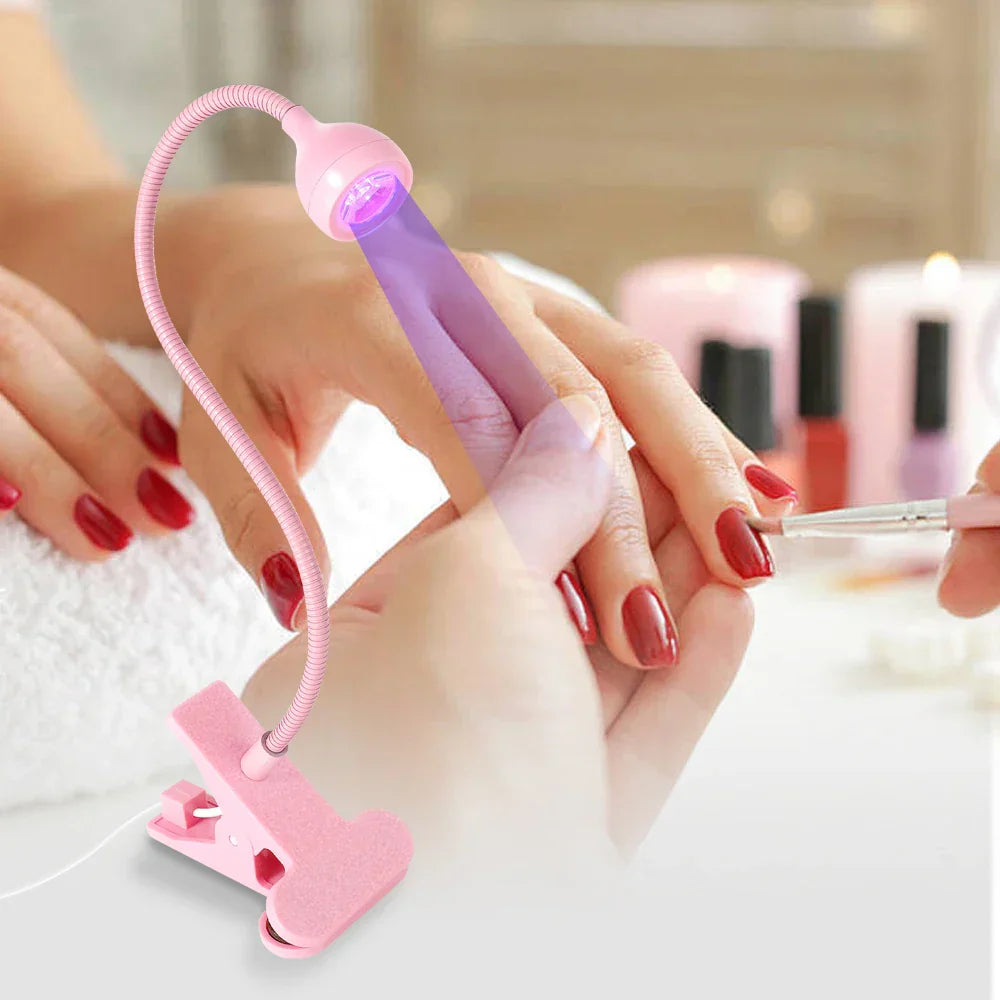 Compact Clip-On UV Nail Lamp