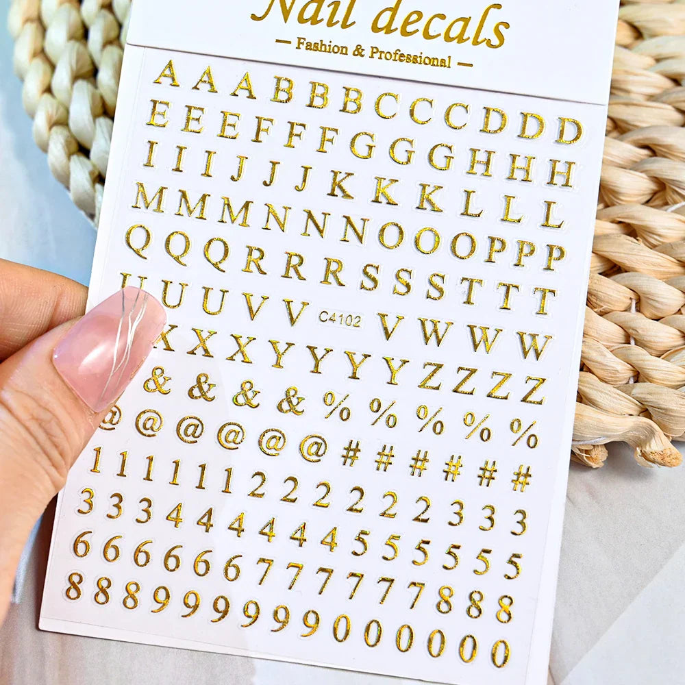 3D Metal Flame Nail Stickers