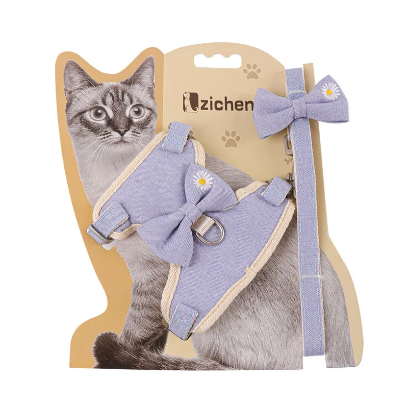Daisy Mesh Cat Harness Set