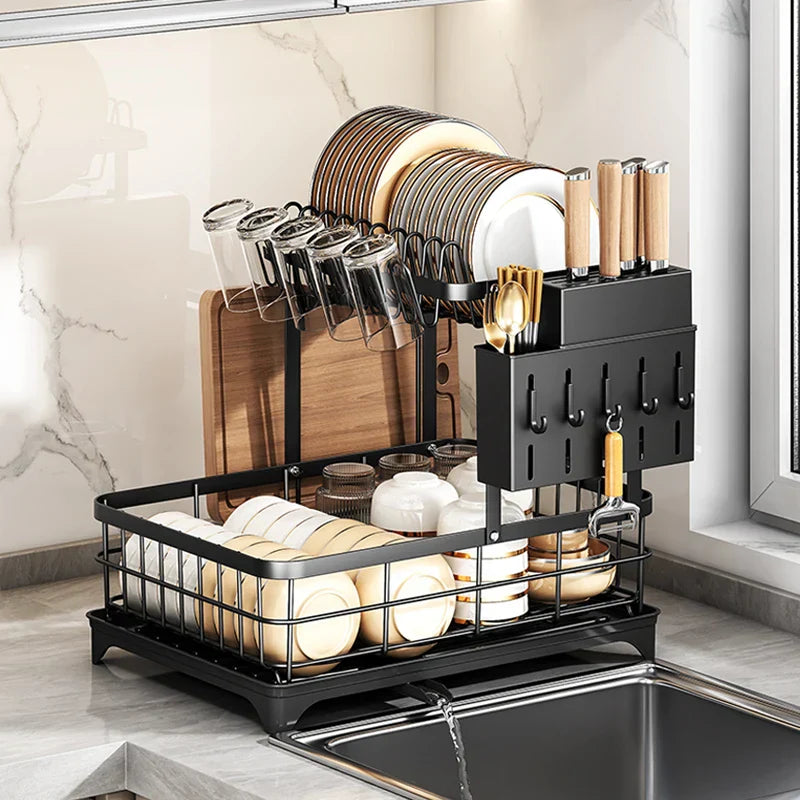 Adjustable Tier Dish Drying Rack