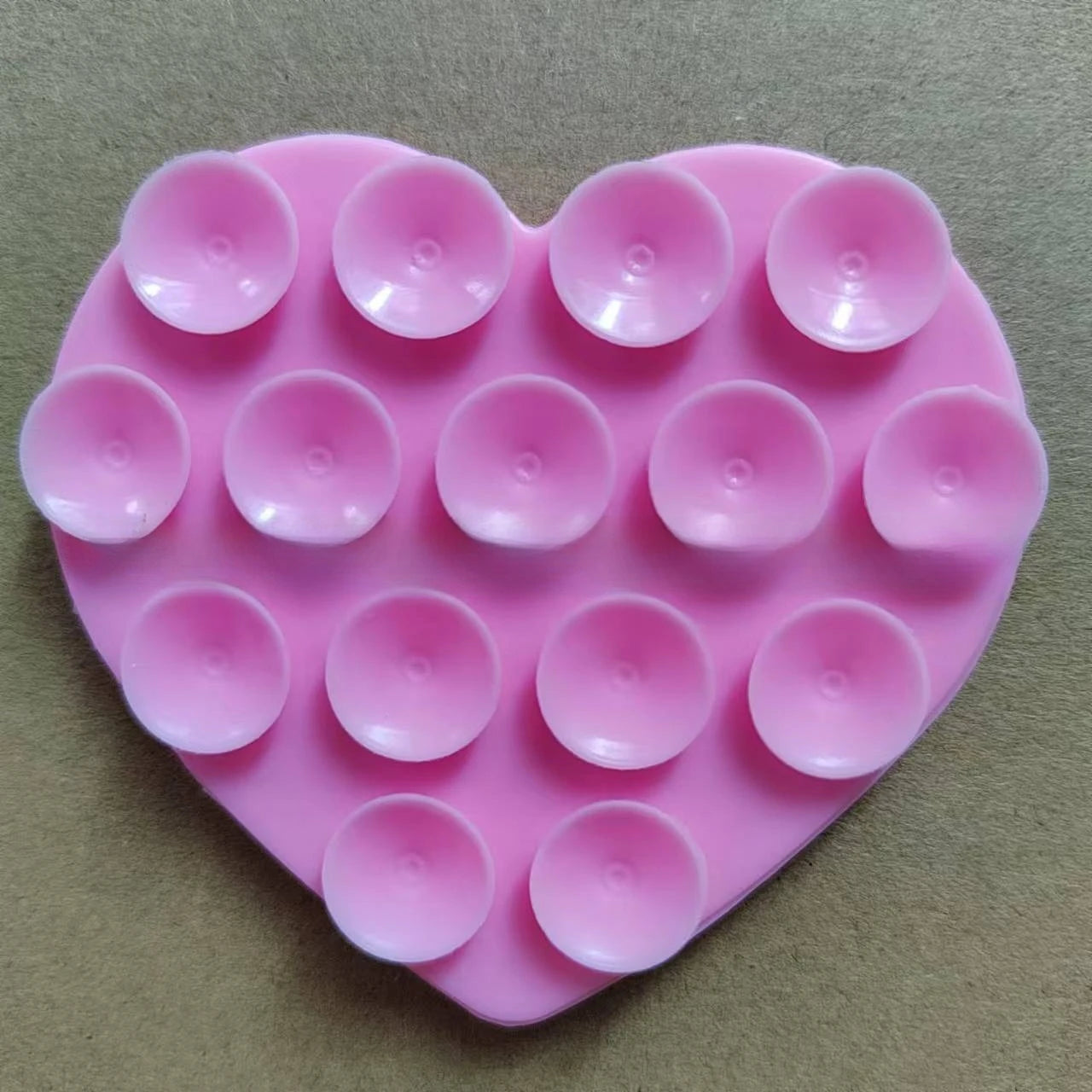 Heart Shaped Silicone Suction Sticker
