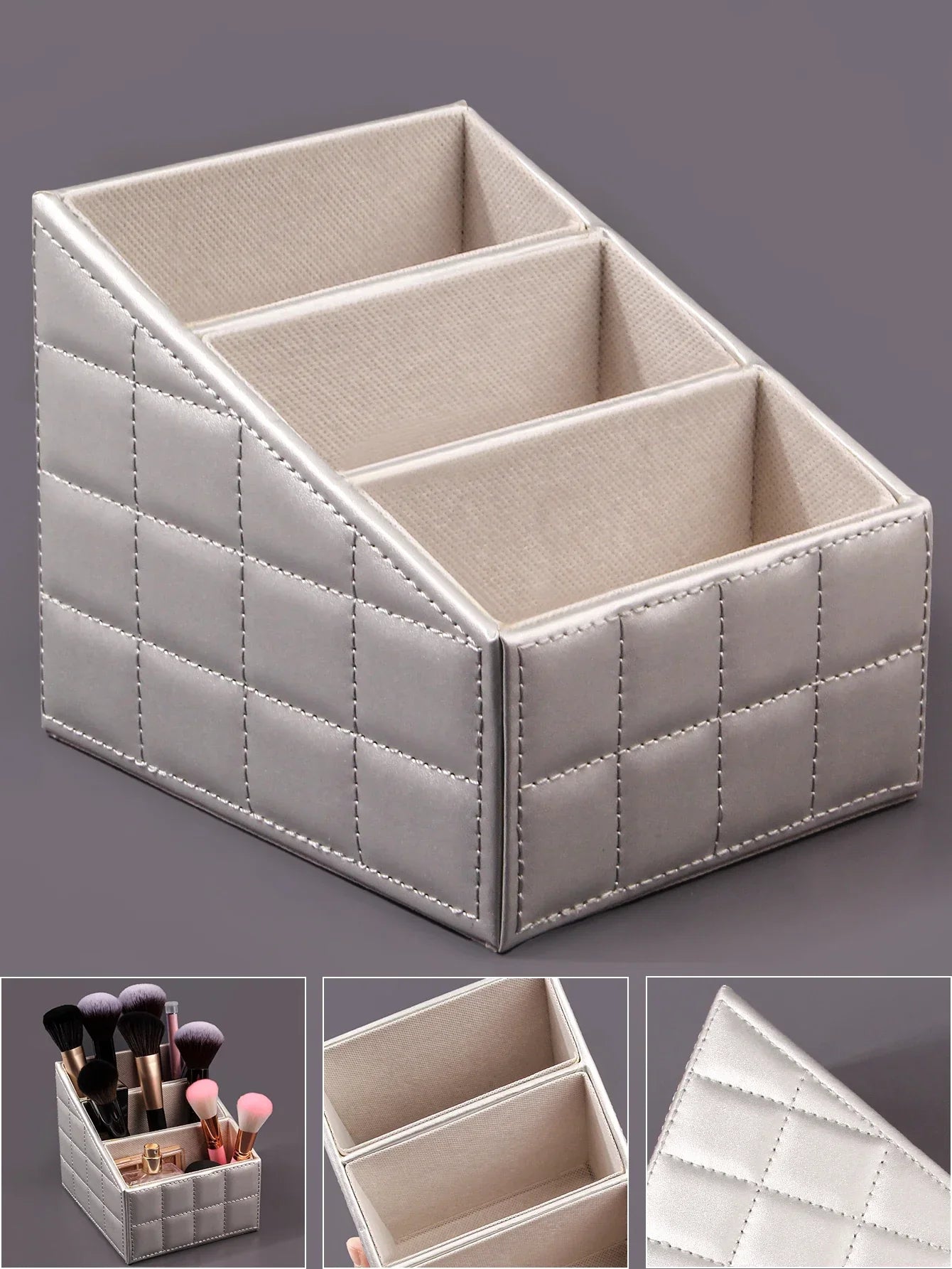 Large Capacity PU Brush Organizer