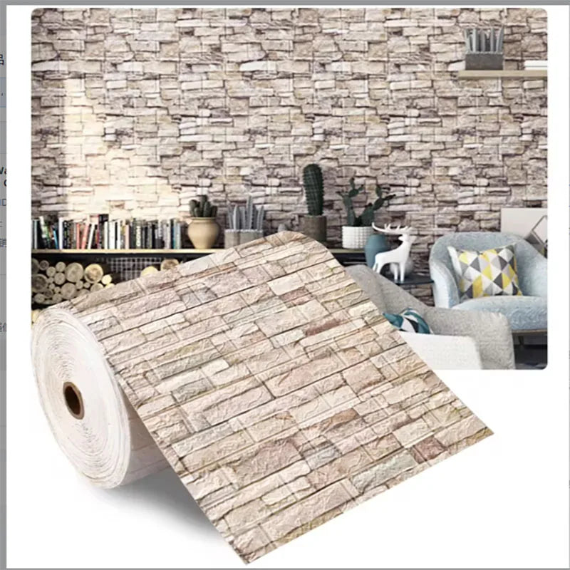 Retro Style Waterproof Self-Adhesive Wallpaper