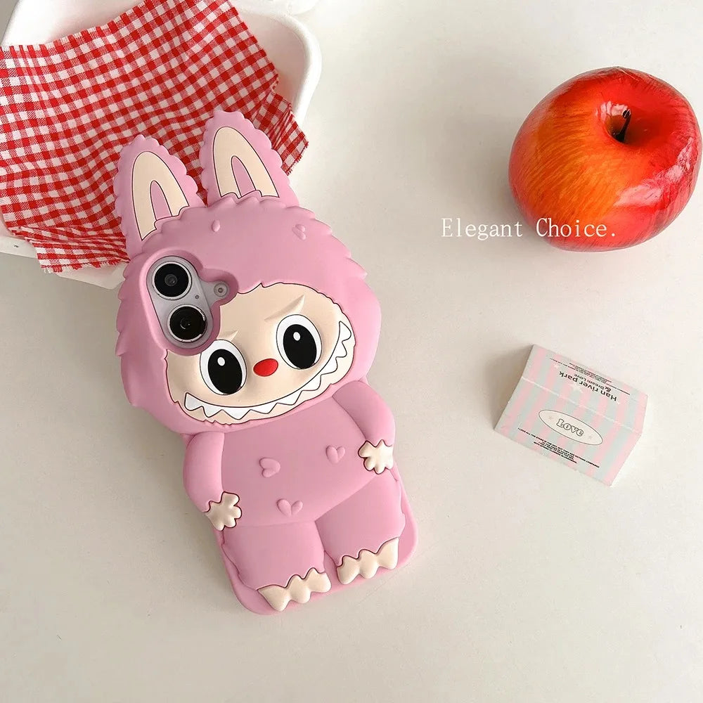 WOGESHISB Kawaii 3D Monster Rabbit iPhone Case