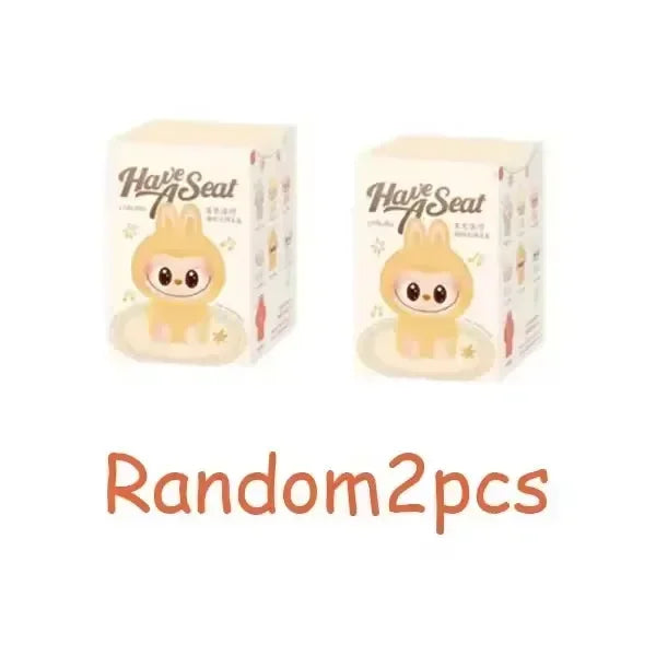 Labubu Have A Seat Flocking Keychain