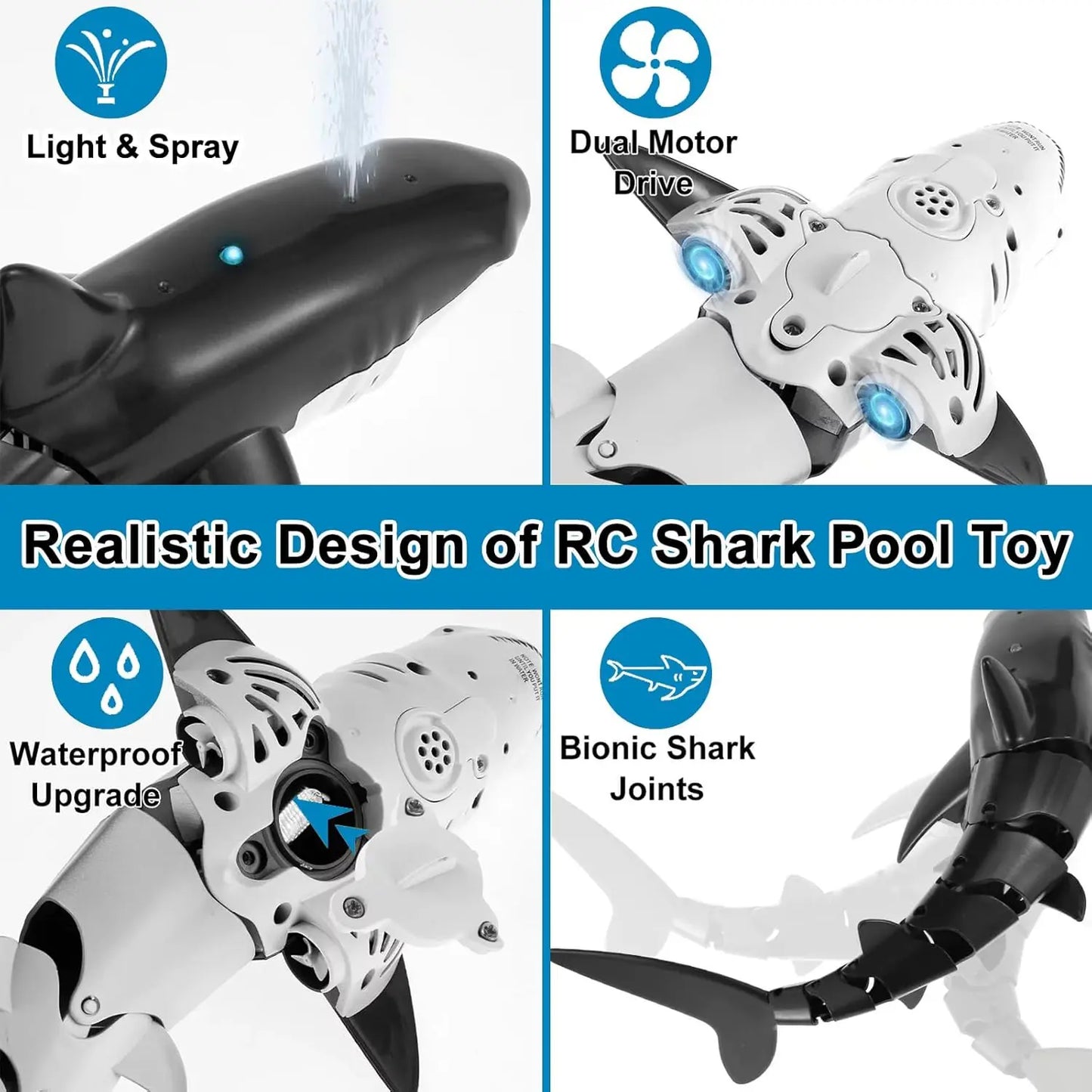 CONUSEA Smart RC Shark Water Toy