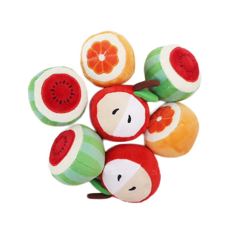 Cute Fruit Squeaky Dog Toy